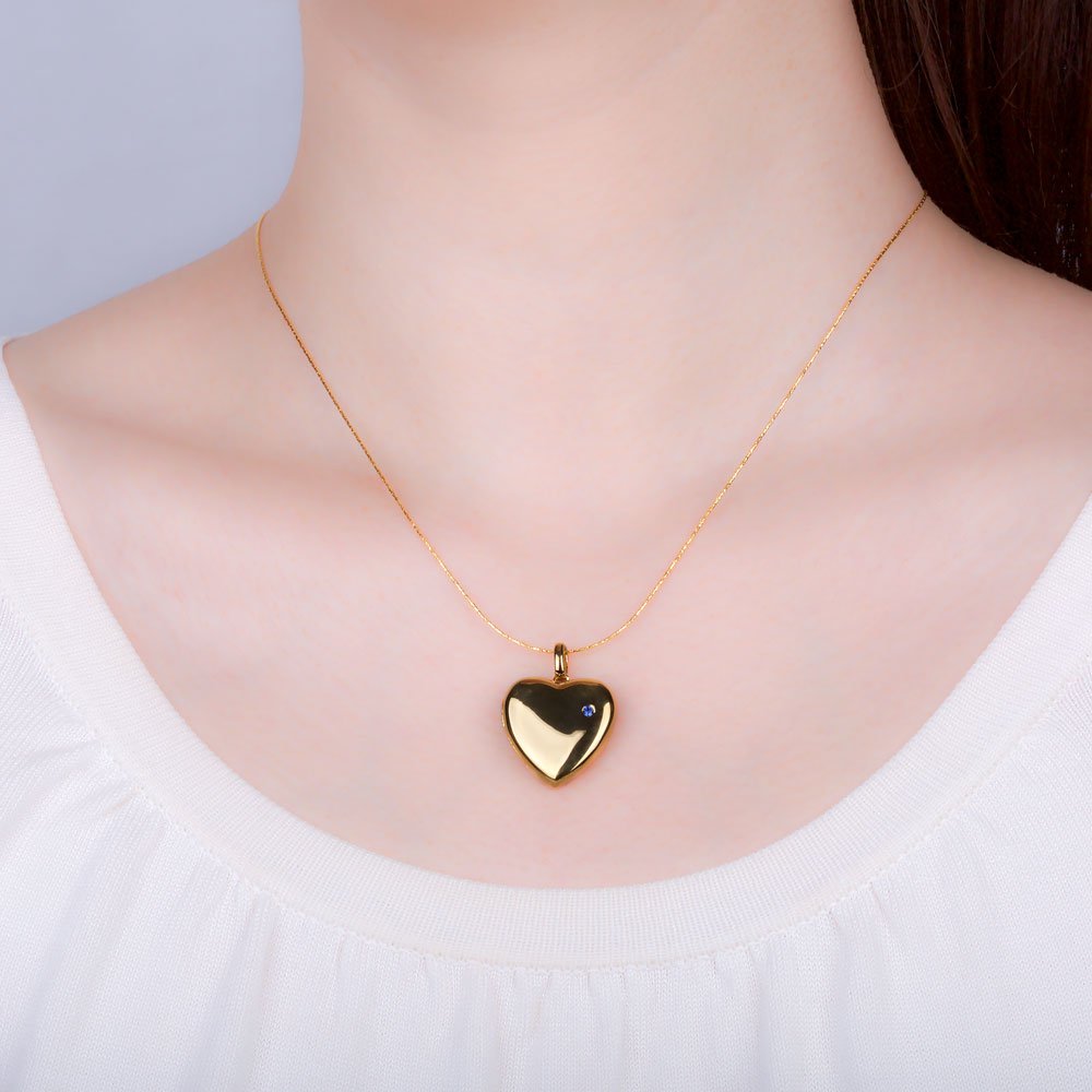 Charmisma Emerald 18ct Gold Vermeil Heart Locket #3