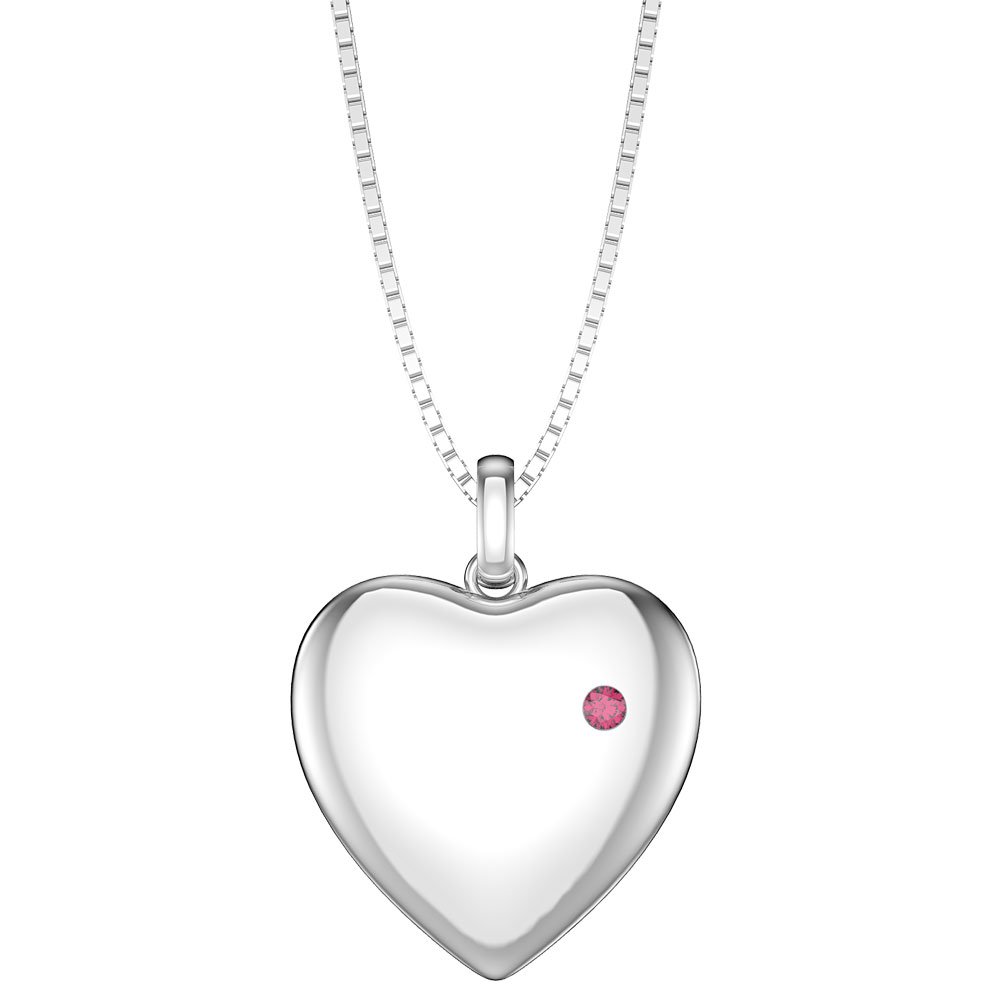 Charmisma Ruby Platinum plated Silver Heart Locket #1