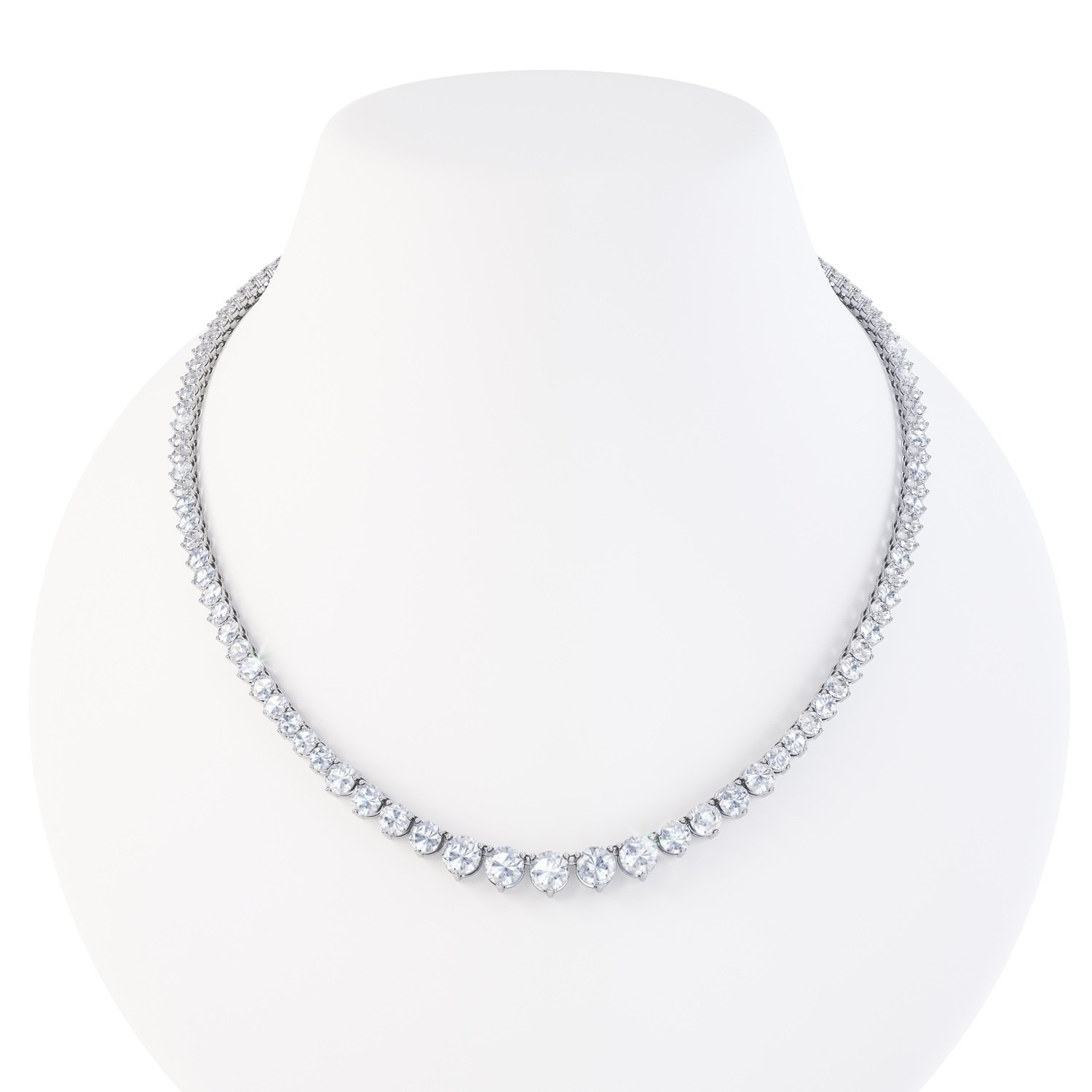 sapphire tennis necklace