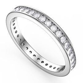 Promise Lab Diamond 9ct White Gold Channel Full Eternity Ring