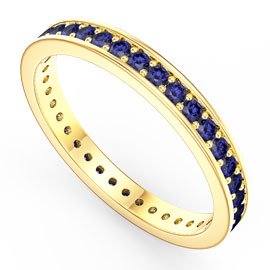 Promise Sapphire 9ct Gold Channel Full Eternity Ring